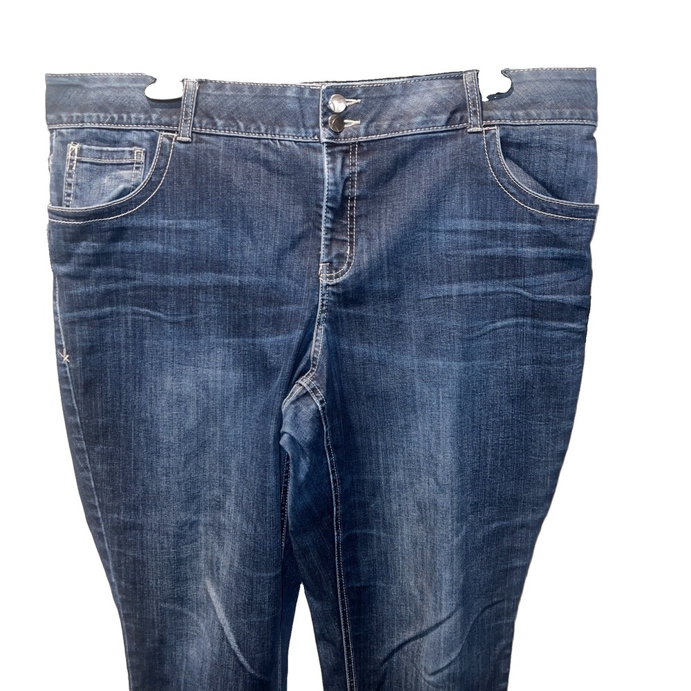 Lane Bryant Jeans Womens 20 R Blue Stretch Skinny Tighter Tummy Tech Flattering